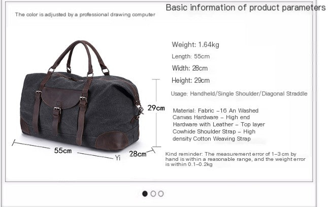 Portable Canvas Travel Bag - Travalto