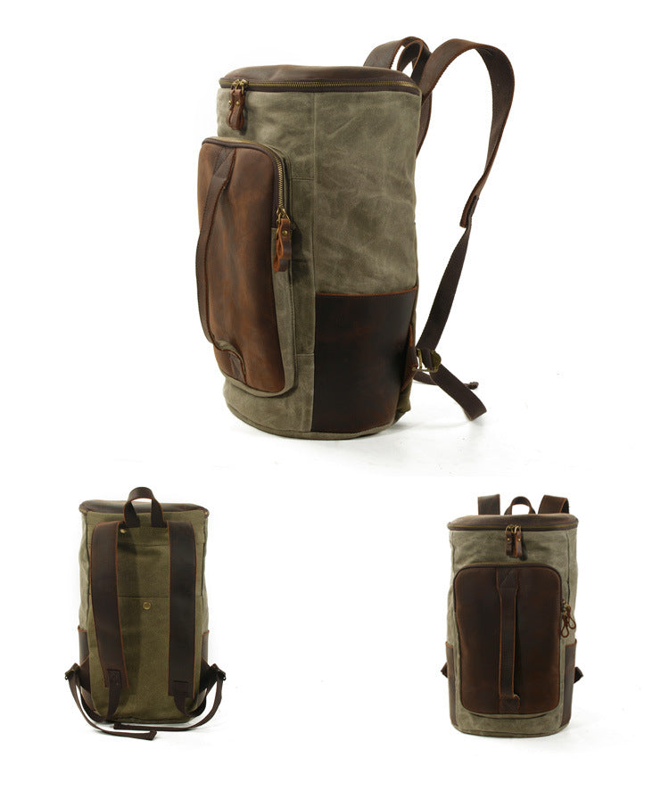 Men's Waxed Canvas Backpack - Travalto