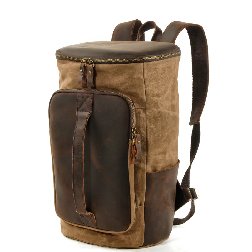 Men's Waxed Canvas Backpack - Travalto