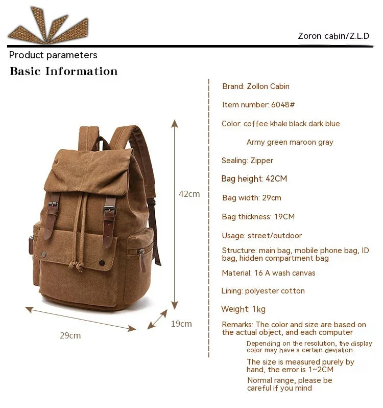 Trailproof Canvas Backpack - Travalto