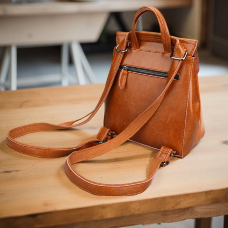 Versatile Genuine Leather Backpack - Travalto