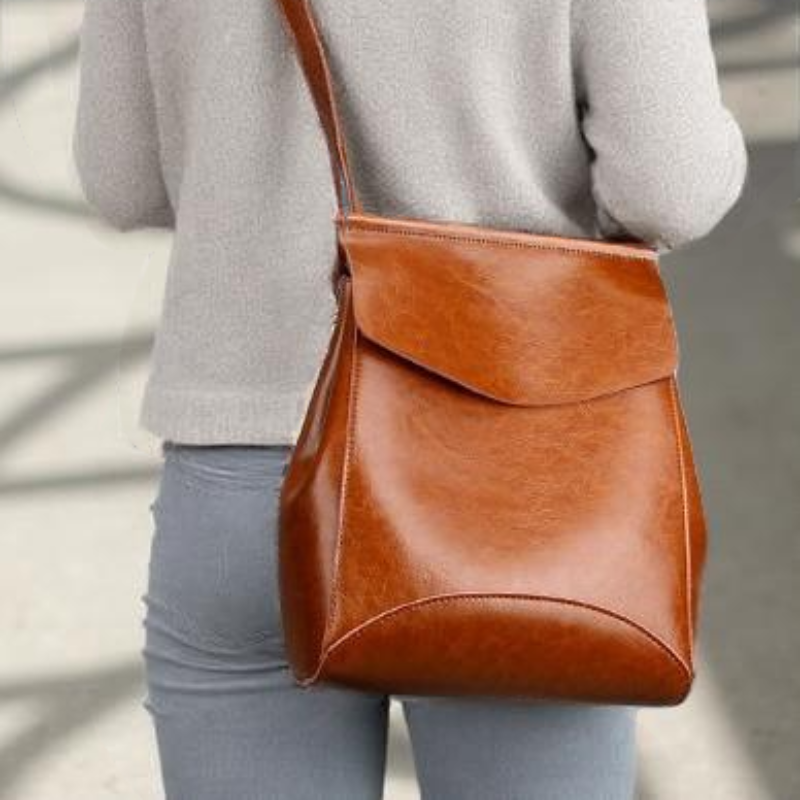 Versatile Genuine Leather Backpack - Travalto