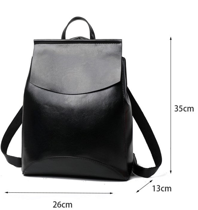 Versatile Genuine Leather Backpack - Travalto