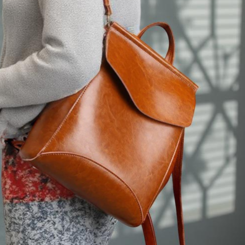 Versatile Genuine Leather Backpack - Travalto