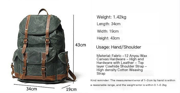 Waterproof Canvas Backpack - Travalto