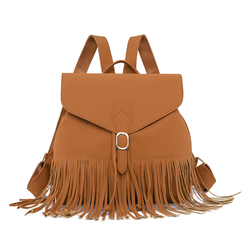Retro Fringed Mini Backpack - Travalto