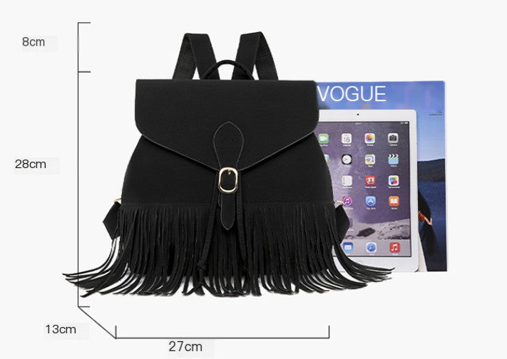 Retro Fringed Mini Backpack - Travalto