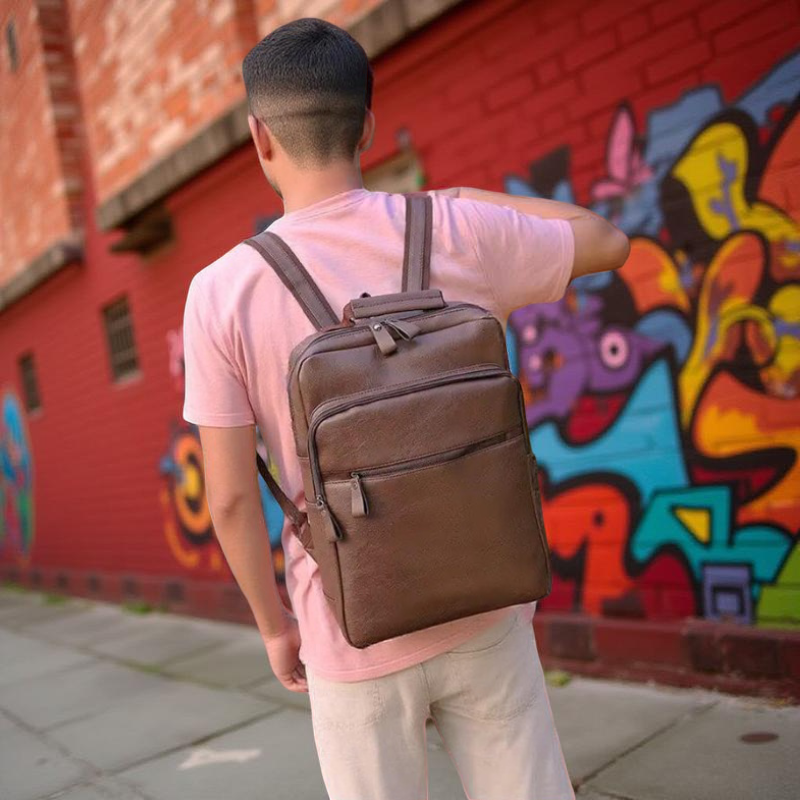 All-Weather Leather Backpack - Travalto