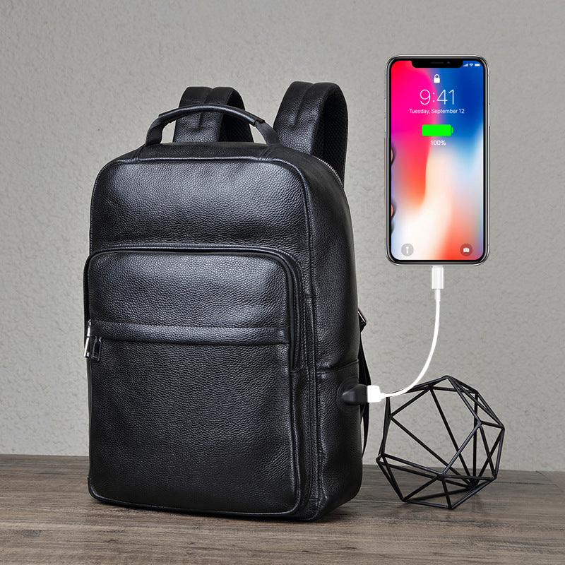 Refined Leather Business Backpack - Travalto