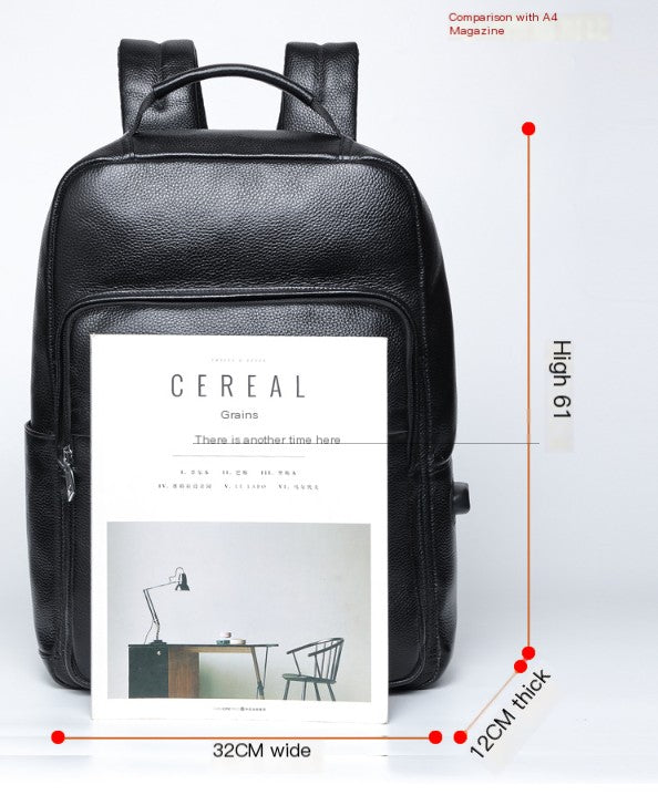 Refined Leather Business Backpack - Travalto