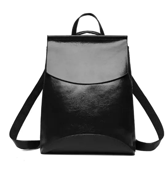 Versatile Genuine Leather Backpack - Travalto
