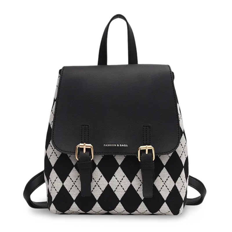 Women's Retro Plaid Backpack - Travalto