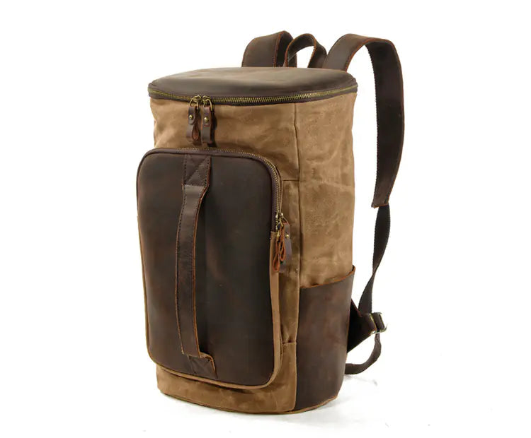 Men's Waxed Canvas Backpack - Travalto