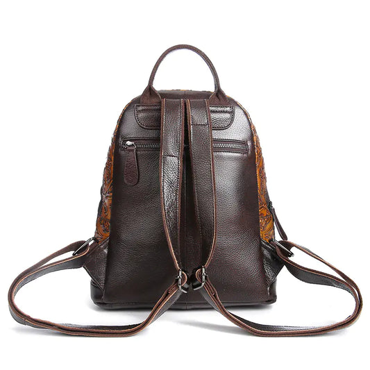 Luxury Retro Cowhide Leather Backpack - Travalto