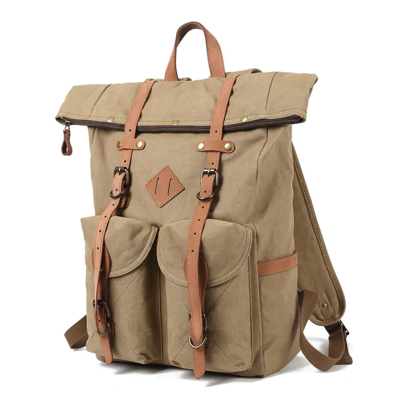 Wax Oil Canvas Backpack - Travalto