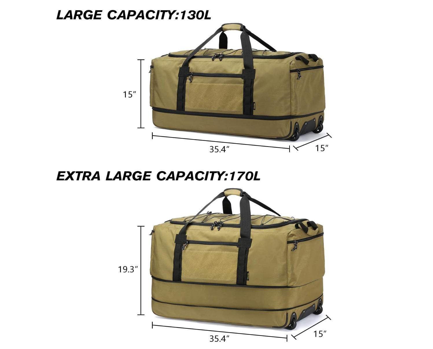 Oversized Wheeled Duffel 130-170L - Travalto