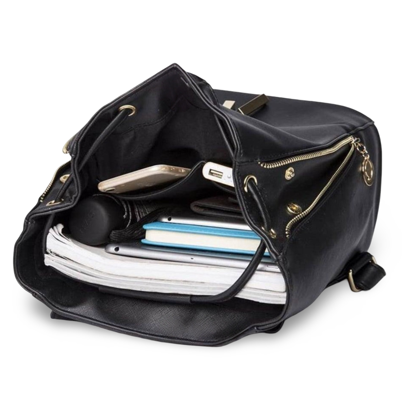 Chic PU Leather Backpack - Travalto