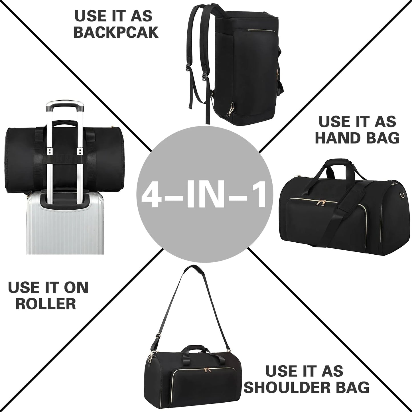 Ultimate 4-in-1 Foldable Garment Duffel - Travalto