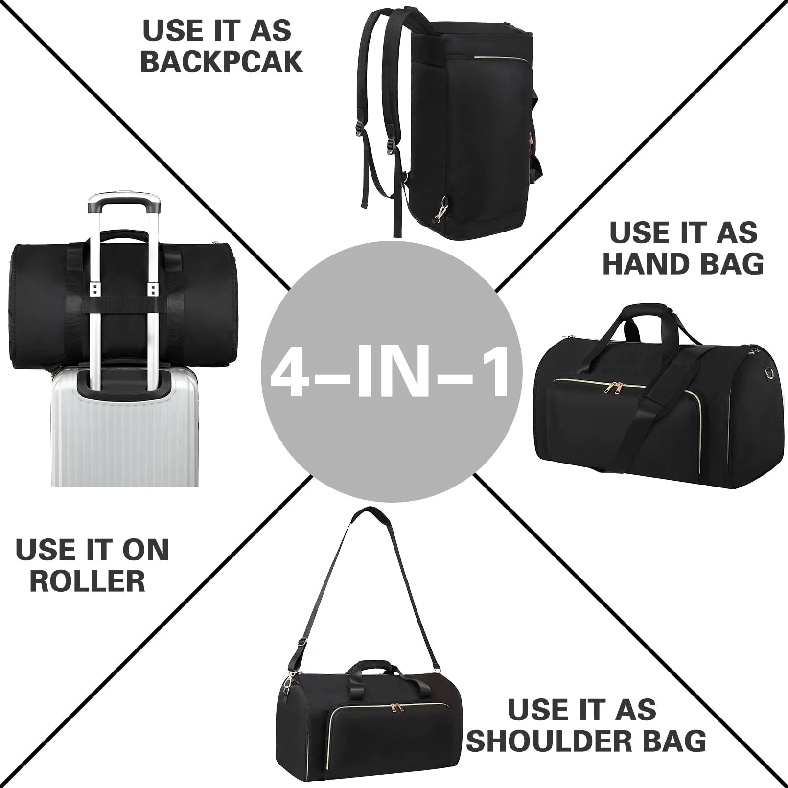 Ultimate 4-in-1 Foldable Garment Duffel - Travalto