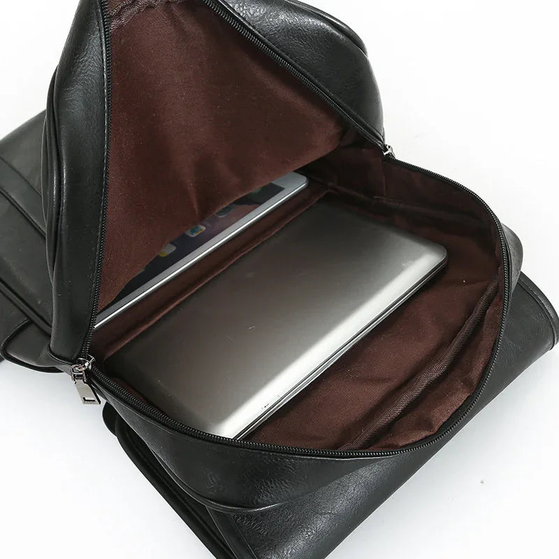 Vintage PU Leather Backpack - Travalto