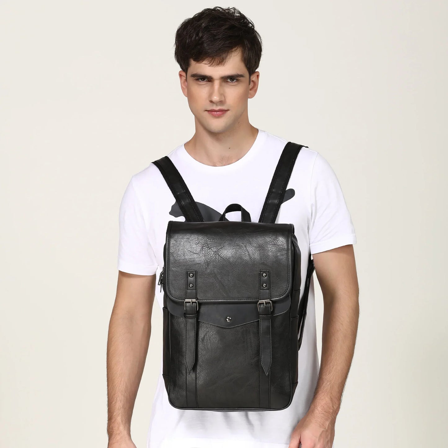 Vintage PU Leather Backpack - Travalto