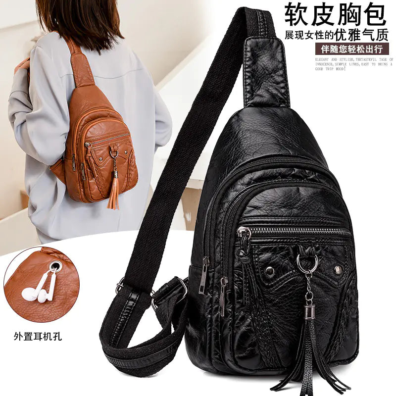 Women's PU Sling Bag - Travalto