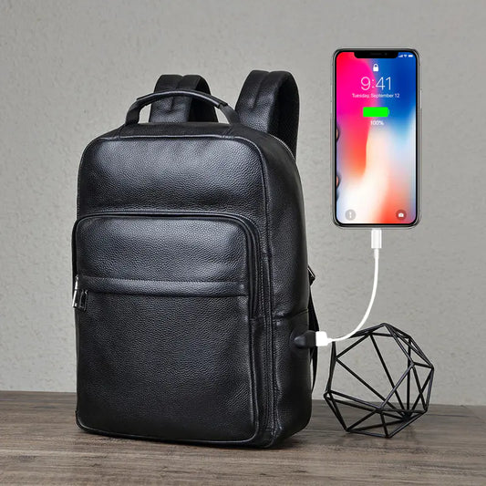 Refined Leather Business Backpack - Travalto