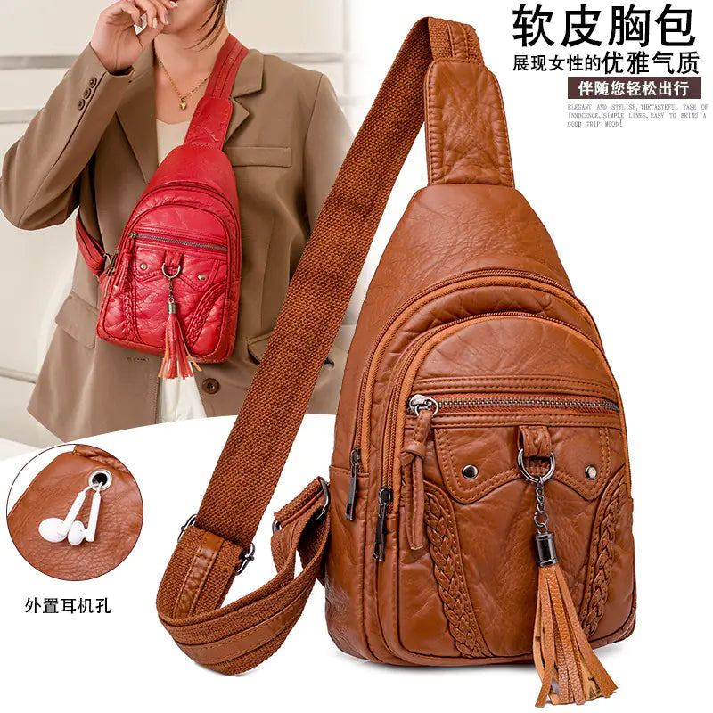 Women's PU Sling Bag - Travalto