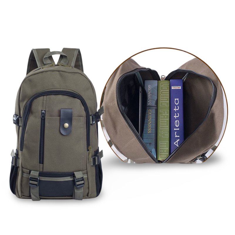 Large Capacity Canvas Backpack - Travalto