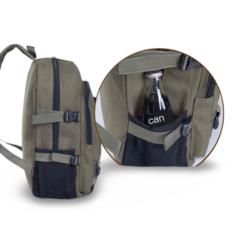 Large Capacity Canvas Backpack - Travalto