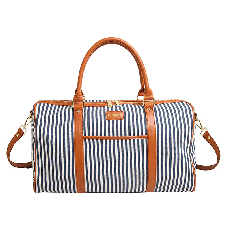 Striped Canvas Travel Bag - Travalto
