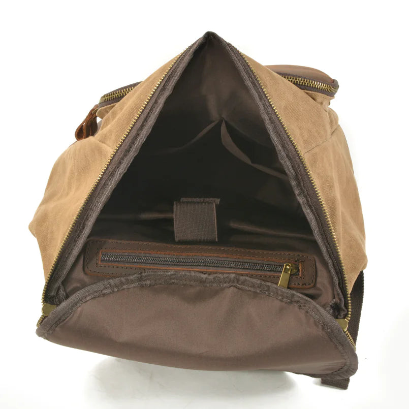 Men's Waxed Canvas Backpack - Travalto