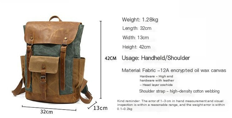 Military Canvas Backpack for Outdoor Travel - Travalto