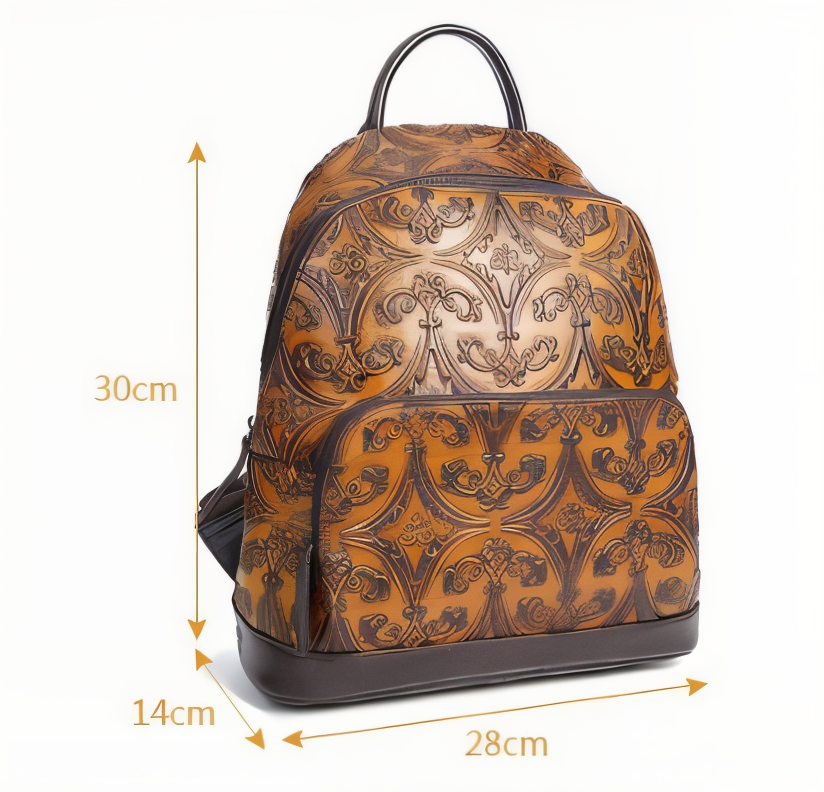 Luxury Retro Cowhide Leather Backpack - Travalto