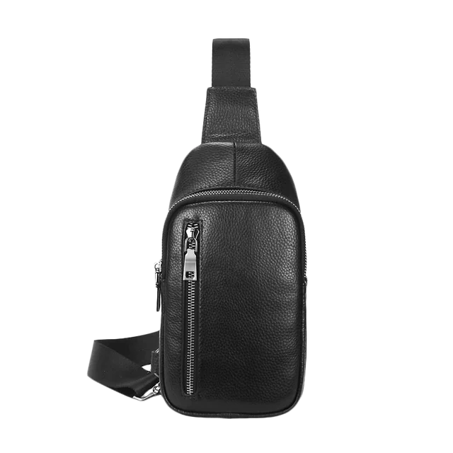 Genuine Leather Small Sling Bag for Men Outdoors - Travalto