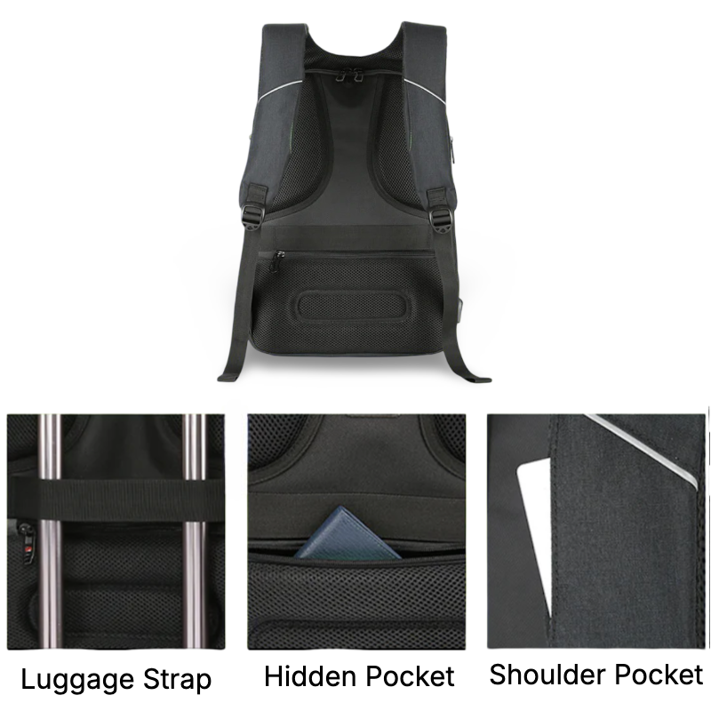 Solar USB Charging Backpack for Outdoor Activities - Travalto