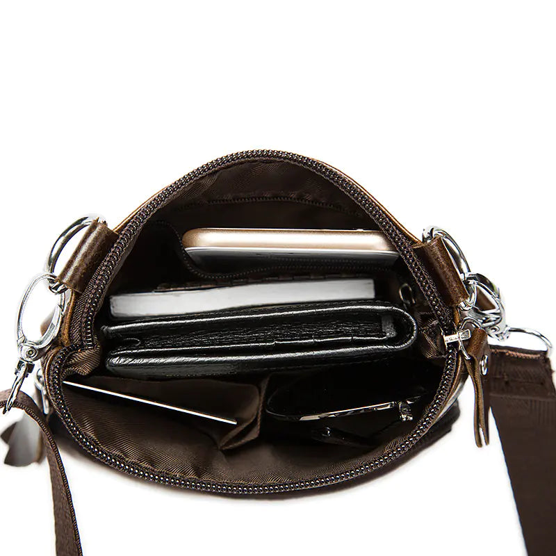 Vintage Genuine Leather Crossbody Bag - Travalto