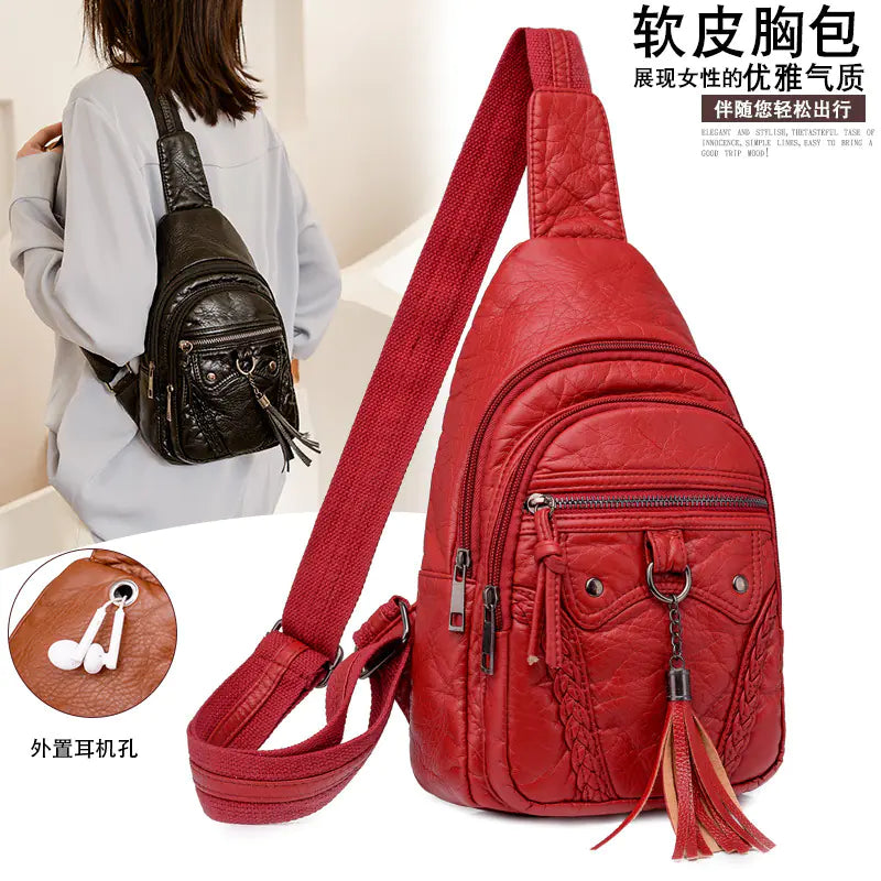 Women's PU Sling Bag - Travalto