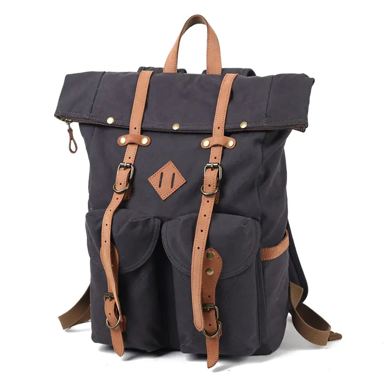 Wax Oil Canvas Backpack - Travalto